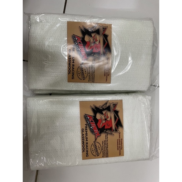 PREMIUM GLASSWOOL KING DRAG THAILAND IMPORT 30cmx26cmx1,5cm Gasbul Knalpot Anti Bakar Gaswool