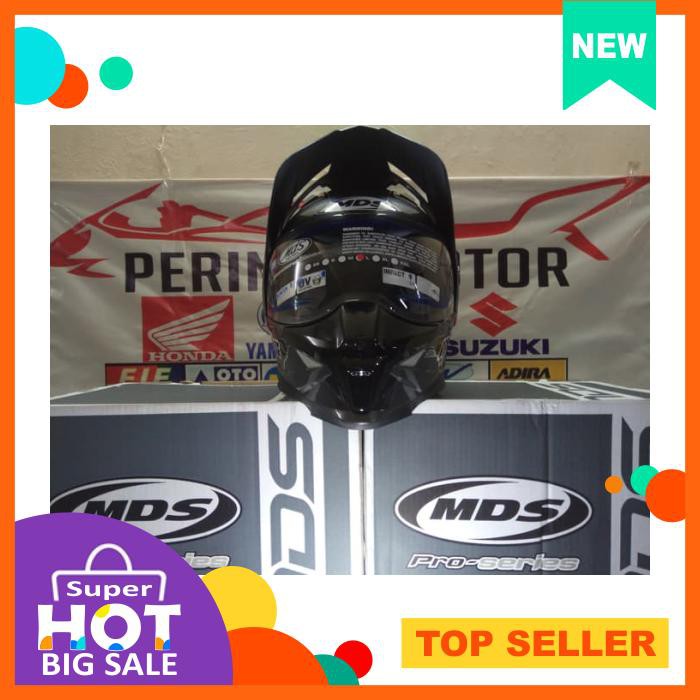 HELM FULL FACE MDS SUPERMOTO SUPER PRO SOLID GRAPHITE MET