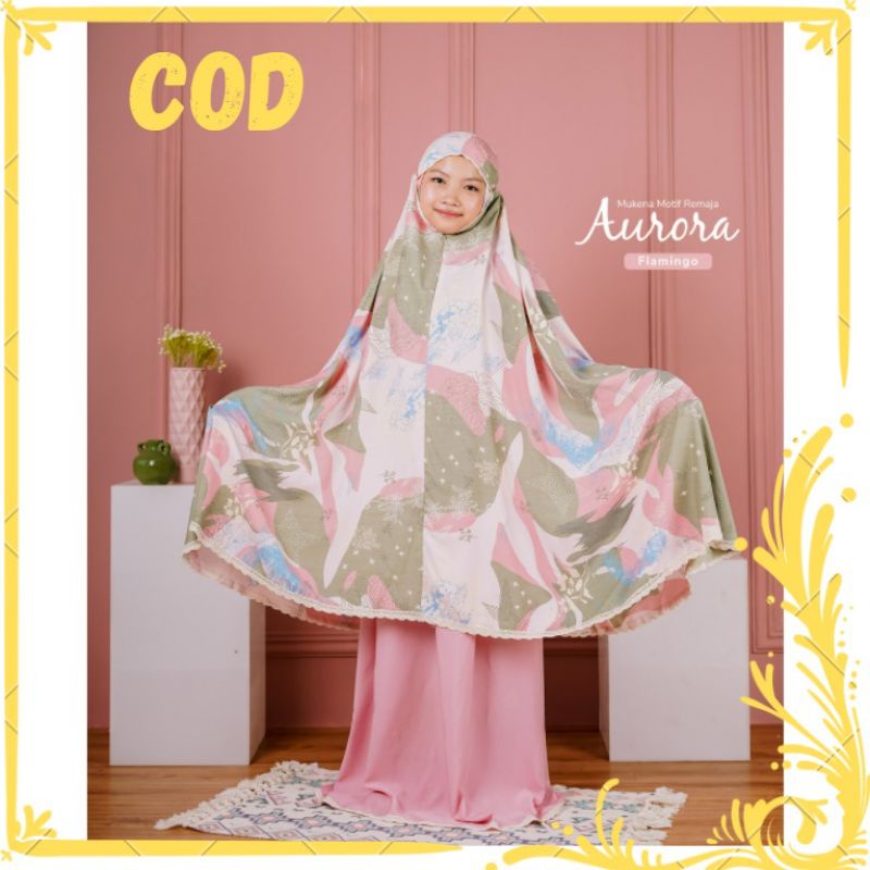 Mukena Anak Remaja 8 - 12 Motif Keren Terbaru 2021 Aurora Termurah
