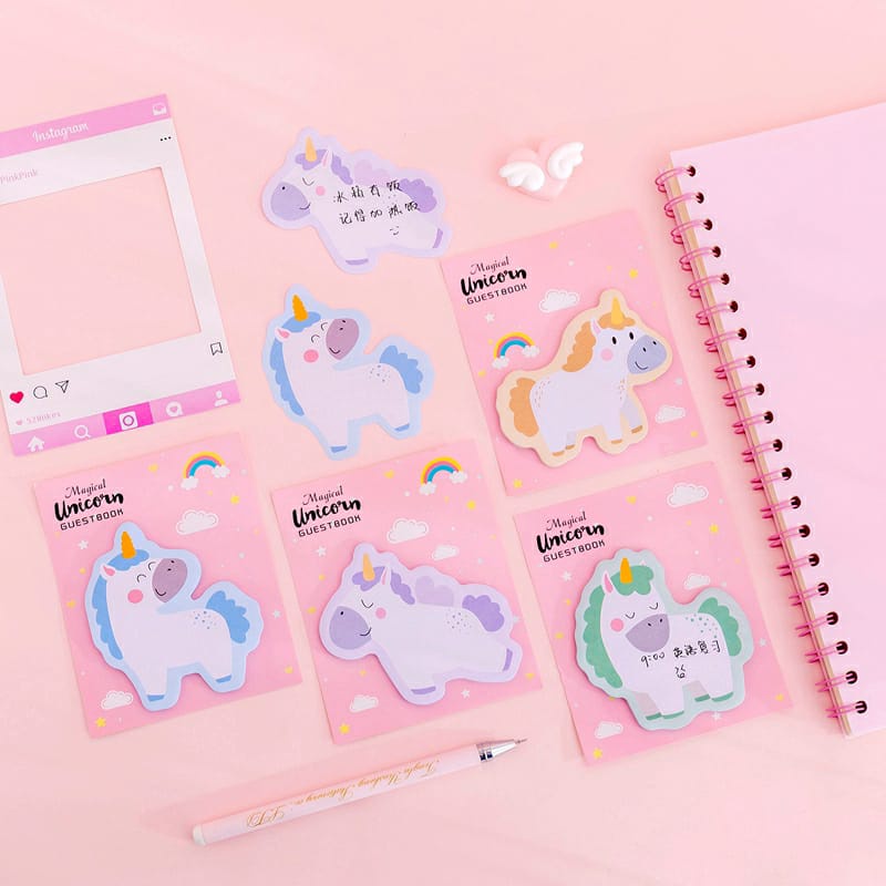 Sticky Notes Unicorn Anak Sekolah Catatan Post It Note Notepad