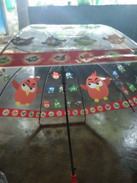 Tabasa Payung Tongkat Anak Transparan Mangkok Snowman