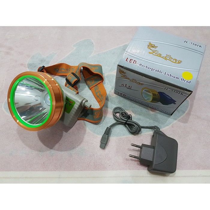 Senter kepala Headlamp fokus nyala sinar kuning 30W JL-7501K