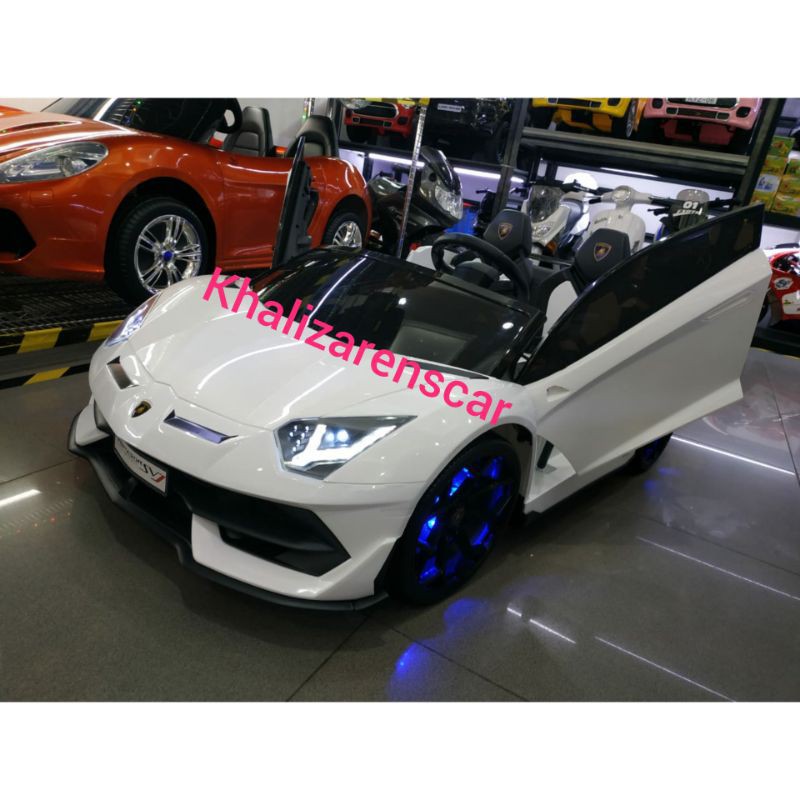 Mainan Mobil Aki Lamborghini Aventador SVJ Lisensi uk816