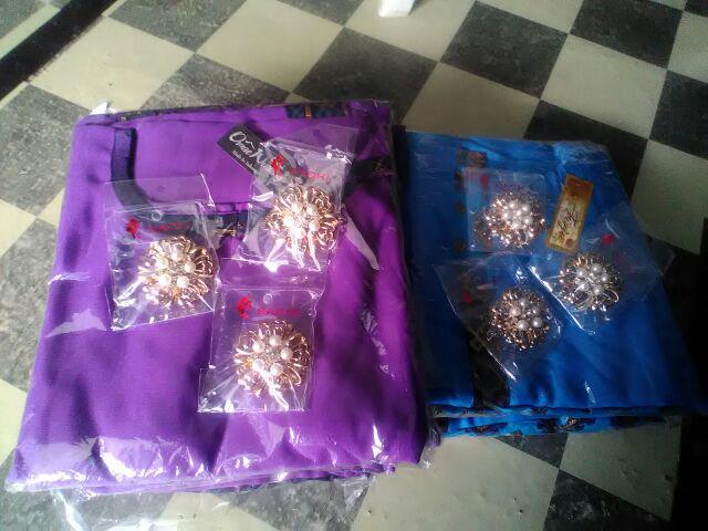 Setelan Kebaya Vanya Jacquard Warna Maron Navy White Silver Tosca Dusty Barong Pendek Set Gemari Bt