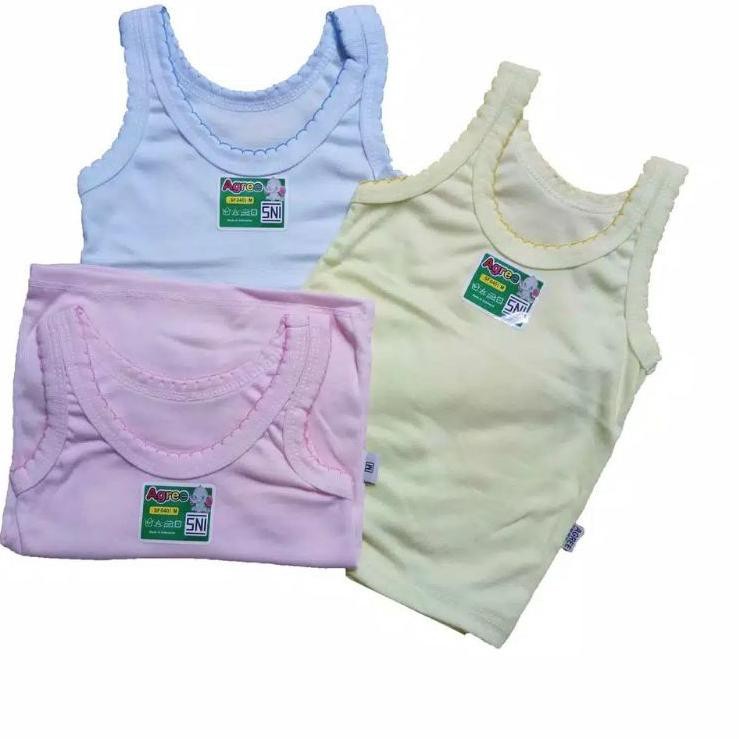 6pcs Singlet Agree 040 Anak | Kaos Dalam Agree Kids Bayi | Pakaian Dalam Agree Bayi &amp; Anak | Open Sorex Grosir