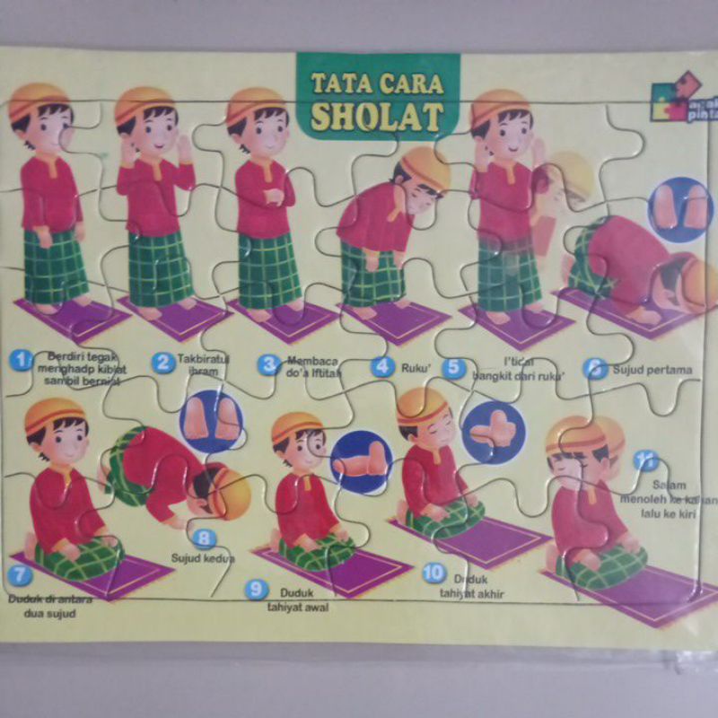 Puzzle aktivitas anak Tata Cara Sholat