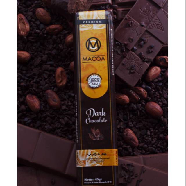 

MACOA - COKELAT HITAM - COMPOUND CHOCOLATE - COKELAT BAR 45gr