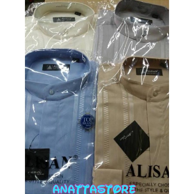 Star Seller Baju Koko 'Alisan' Lengan Pendek - Putih, M