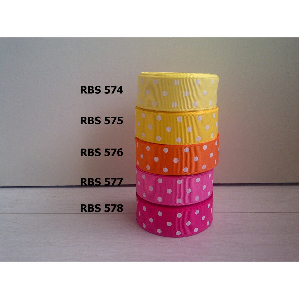 

[10 YARD] PITA GROSGRAIN MOTIF POLKADOT SALE RBS 574,575,576,577,578