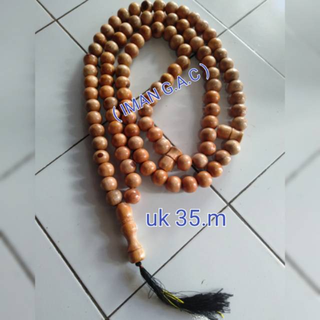 Tasbih walikukun JUMBO 35mm warna coklat muda