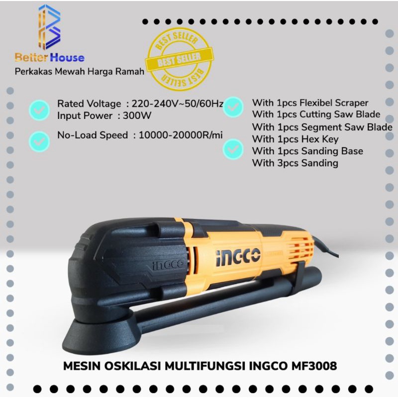 MESIN MULTIFUNGSI CUTTER MULTI OSKILASI OSCILLATING TOOLS SET INGCO