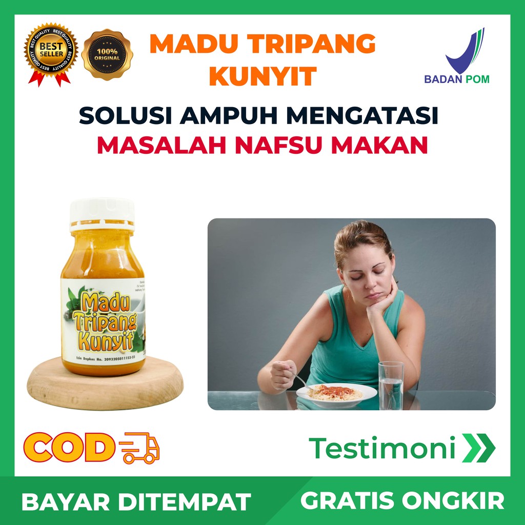 MADU TRIPANG KUNYIT MADU ASLI AMPUH NAFSU MAKAN DEWASA ANAK ORIGINAL BPOM