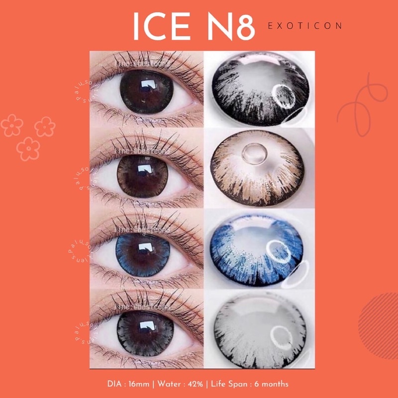 Softlens MINUS ICE N8 BLACK / N8 GRAY / N8 HAZEL