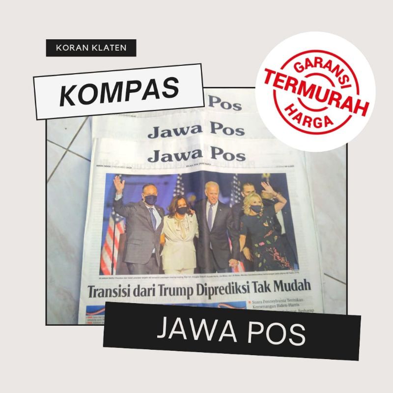 KORAN KOMPAS JAWA POS BEKAS KILOAN Berkualitas, kemasan 1kg