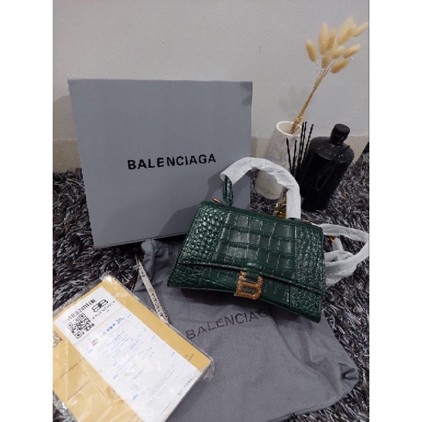 BALENCIAGA CROCO EMERALD GREEN