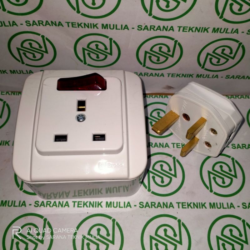 STOP KONTAK / SAKLAR / COLOKAN KAKI 3 AC BROCO