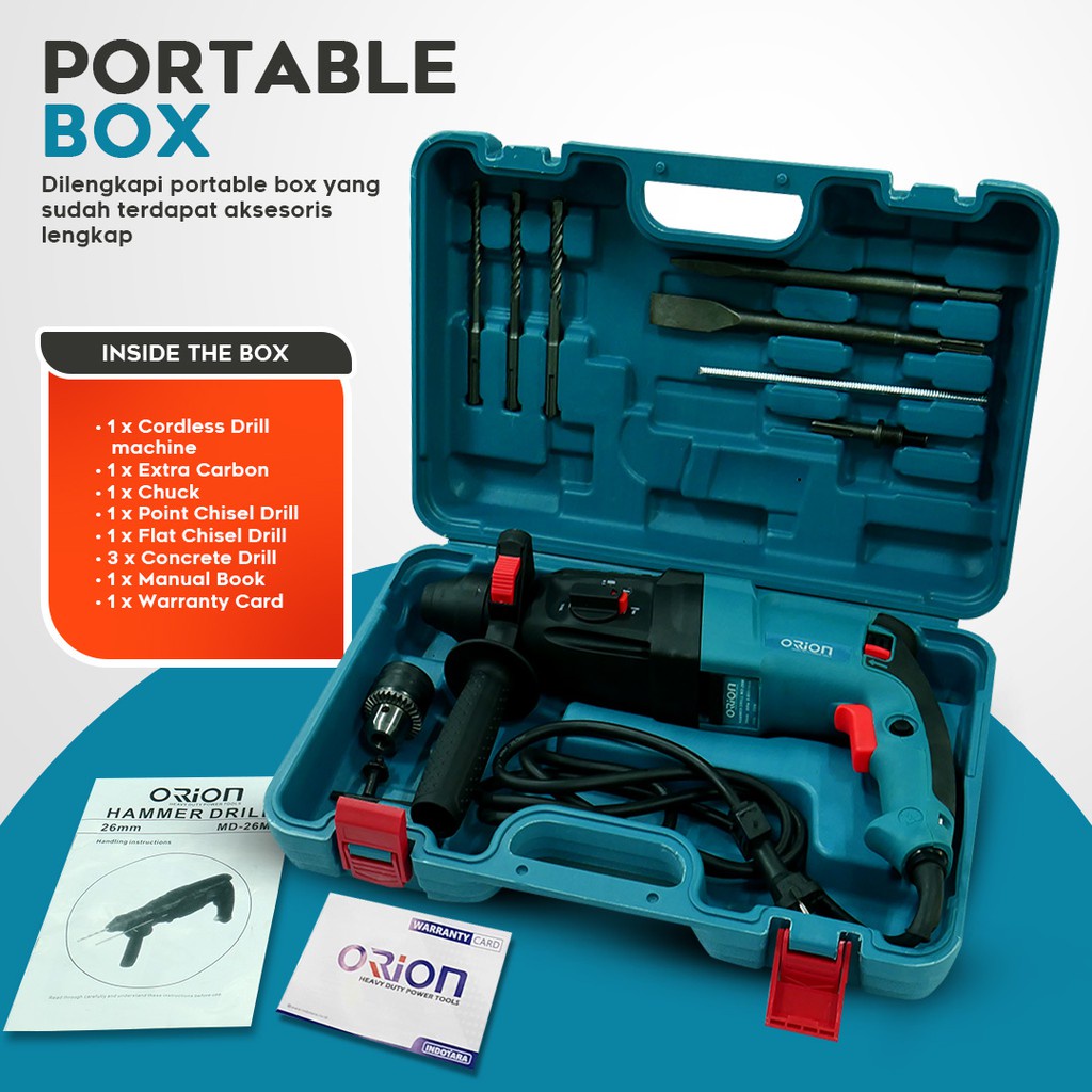 Hammer Drill Mesin Bor Tembok Orion MD-26M