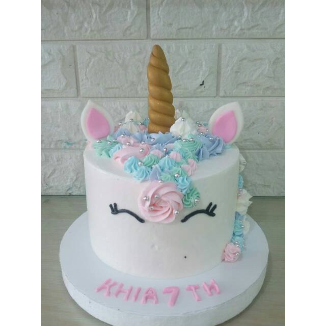 Unicorn cake/tart karakter/custom cake/kue ulang tahun/birthday cake tart promo