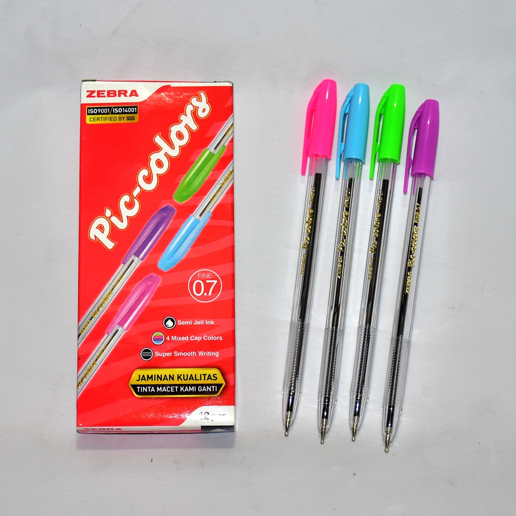 LP06 Pulpen Zebra Piccolo Hitam/Biru