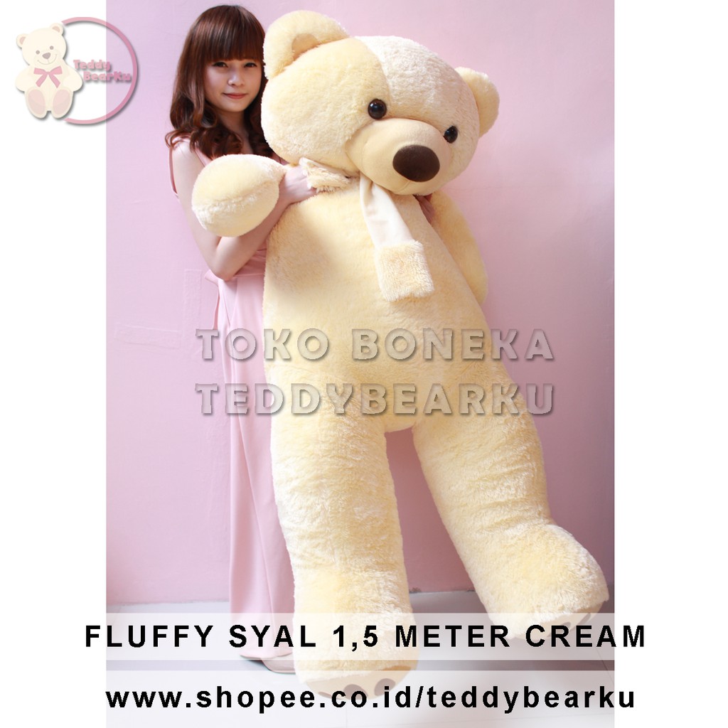 Boneka Teddy Bear FLUFFY SYAL 1,5 Meter