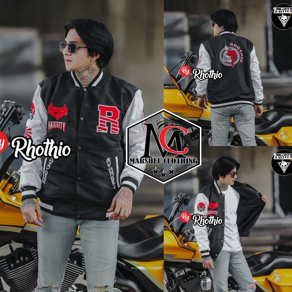 RCL - JAKET VARSITY FULL BORDIR RHOTHIO PARASUT SUPER TASLAN QUALITY PREMIUM PRIA M.L.XL