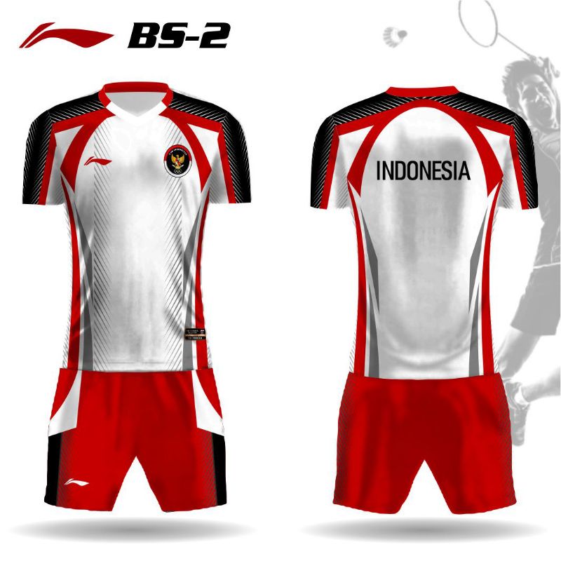 Jual Jersey Set Badminton Team Nasional Indonesia (celana Merah ...