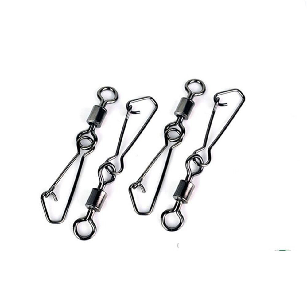 Bearing Pancing Agustina 50Pcs Pengait Pancing Tahan Lama Dengan Hooked Snap Interlock Tackle