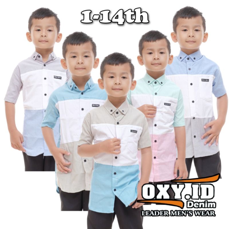 Kemeja Anak Premium Motif Gradasi LIMITED EDITION usia 1-14th