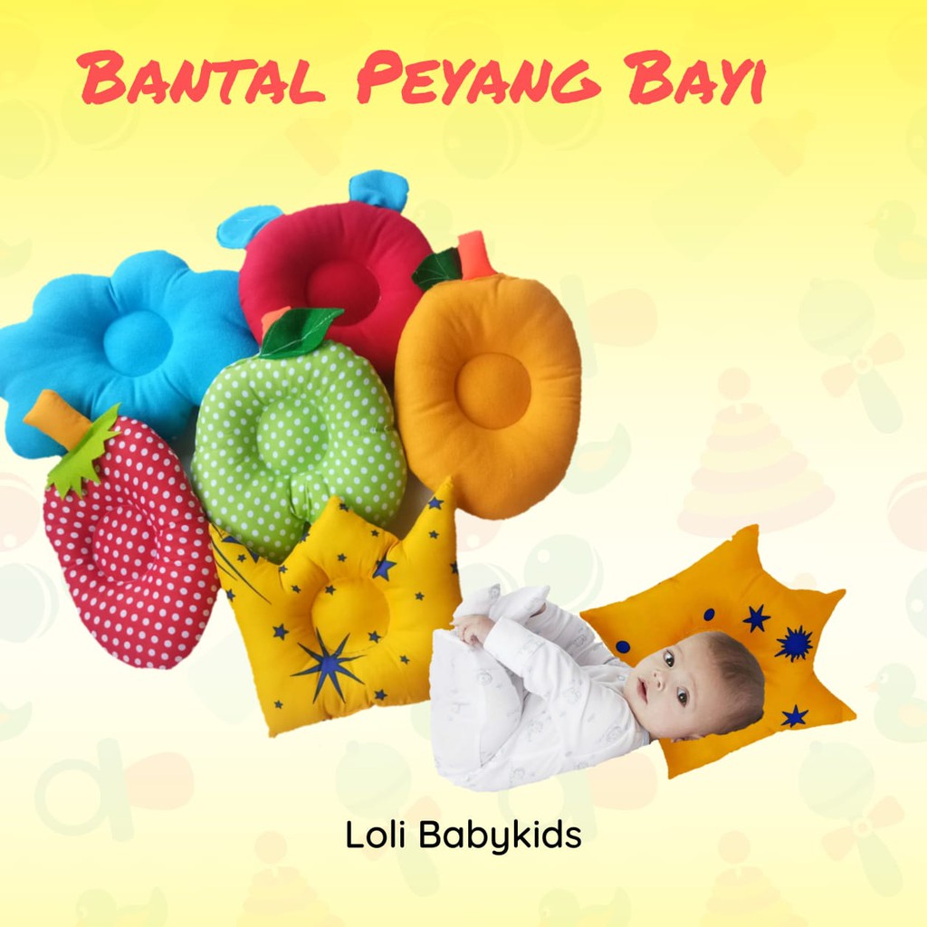 Bantal Bayi Anti Peyang Karakter / Bantal Bayi Baru Lahir / Bantal Bayi Karakter Lucu / Perlengkapan