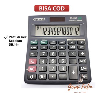 Kalkulator Dagang Ukuran Besar Citizen CT-120T 12 Digit 112 STEP CHECK BIG DISPLAY