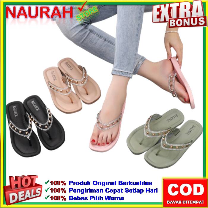 SANDAL JEPIT BALANCE 1256 15 SENDAL IMPORT JELLY BENING MUTIARA ELEGANT AWET SOL NYAMAN ANTI SLIP