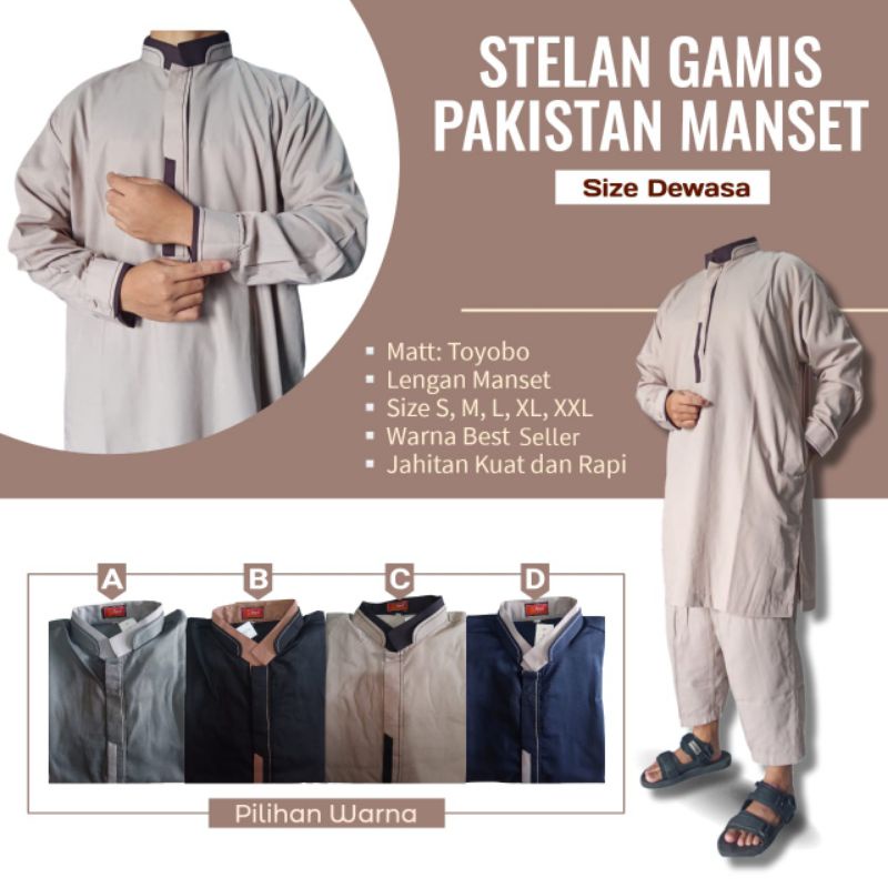 JUBAH PRIA GAMIS PAKISTAN KAIN TOYOBO SOLO