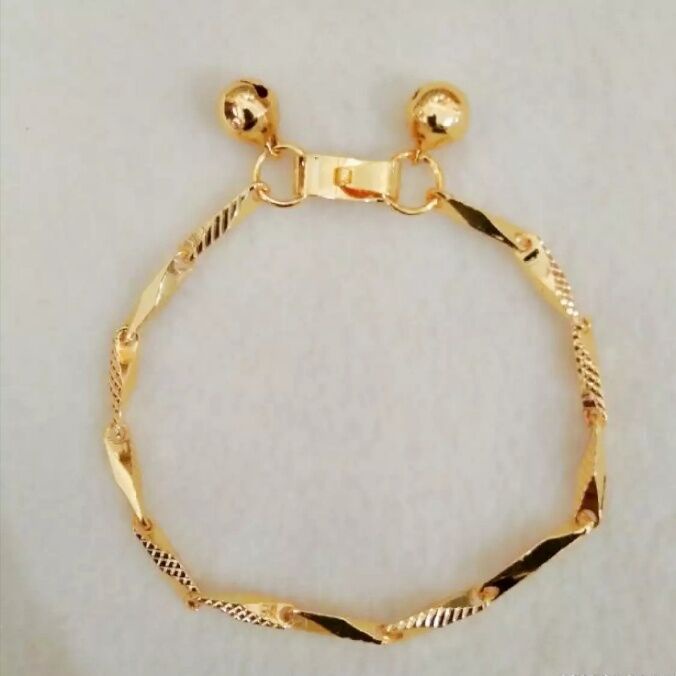 Gelang cantik asli anti luntur PD-HR anti karat ori gelang pengganti emas 24k dewasa model terbaru g