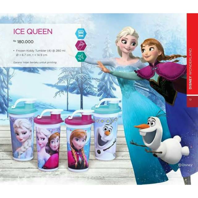 MOORLIFE Botol tumbler karakter Frozen ICE QUEEN TERMURAH