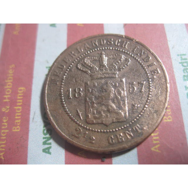 Koin Benggol 2.5 Cent Nederlandsch Indie Tahun 1857 iklan h953