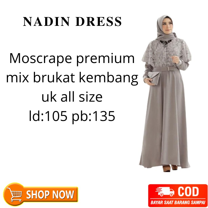 GAMIS BRUKAT TERBARU KOMBINASI MOSCRAPE GAMIS KONDANGAN GAMIS REMAJA BUMIL MUSLIMAH GAMIS MURAH