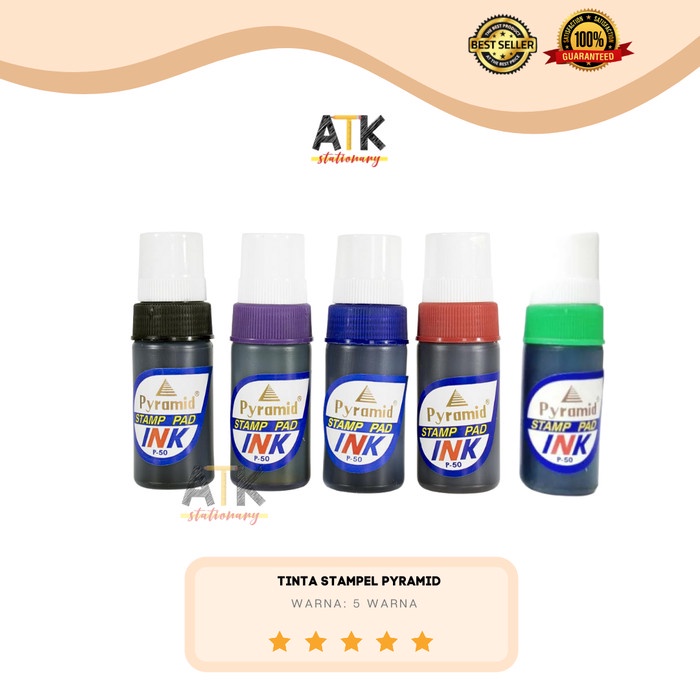 

MENYURAT-SURAT- TINTA STAMP PAD/ STAMPEL PYRAMID ATK - HITAM -SURAT-MENYURAT.