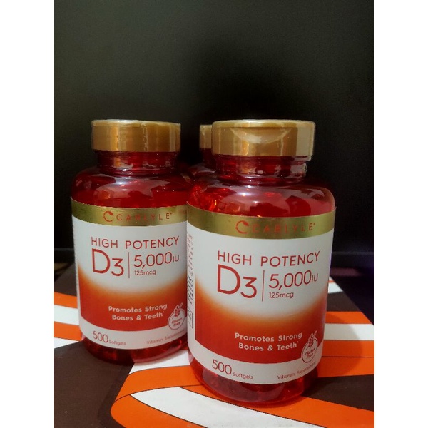 CARLYLE Vitamin D3 5000iu 500softgel ORI