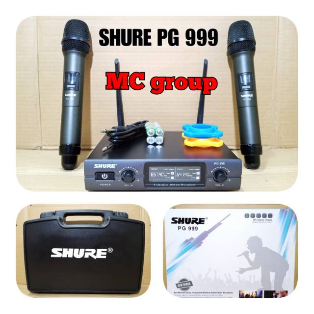Mic WIRELESS SHURE SHURE PG-999 mikrofone SHURE PG 999 FREE box MIC ABS