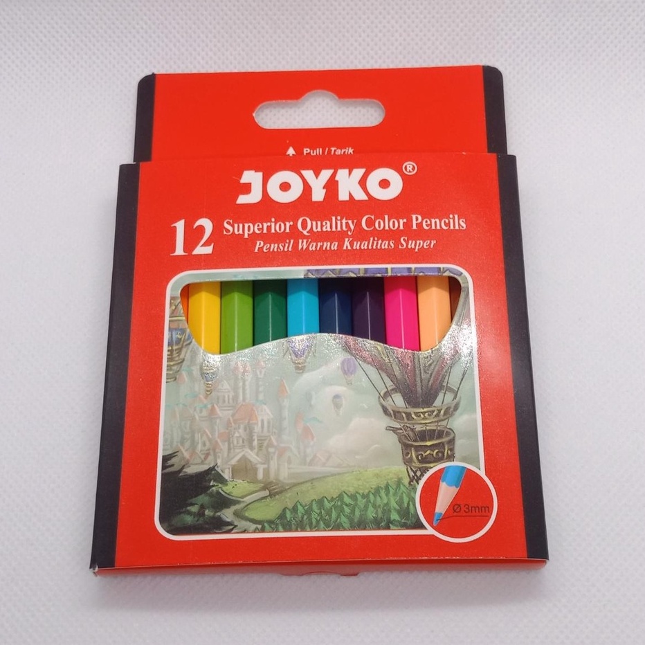 Color Pencils Pensil Warna Joyko 12 Warna Pendek