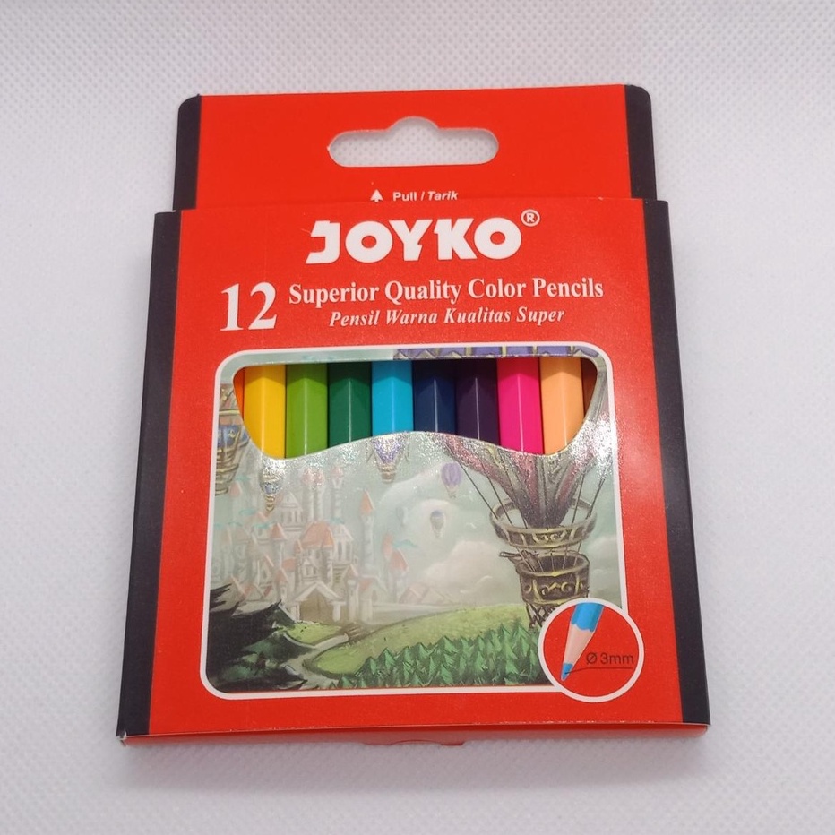 Color Pencils Pensil Warna Joyko 12 Warna Pendek