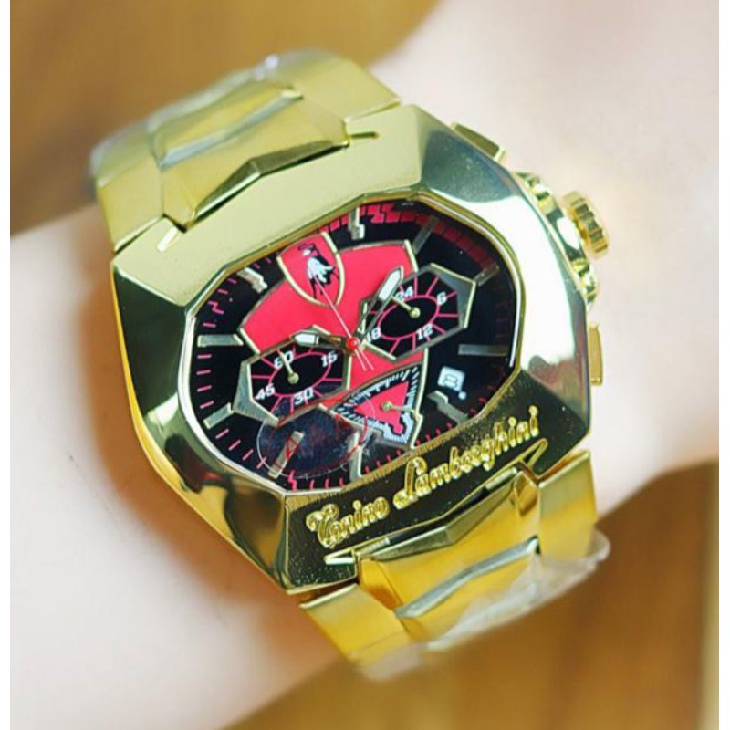 Jam Tangan Pria Lamborghini Tonino 2414 Premium Tanggal Aktif - Free Box Batre Cadangan Original