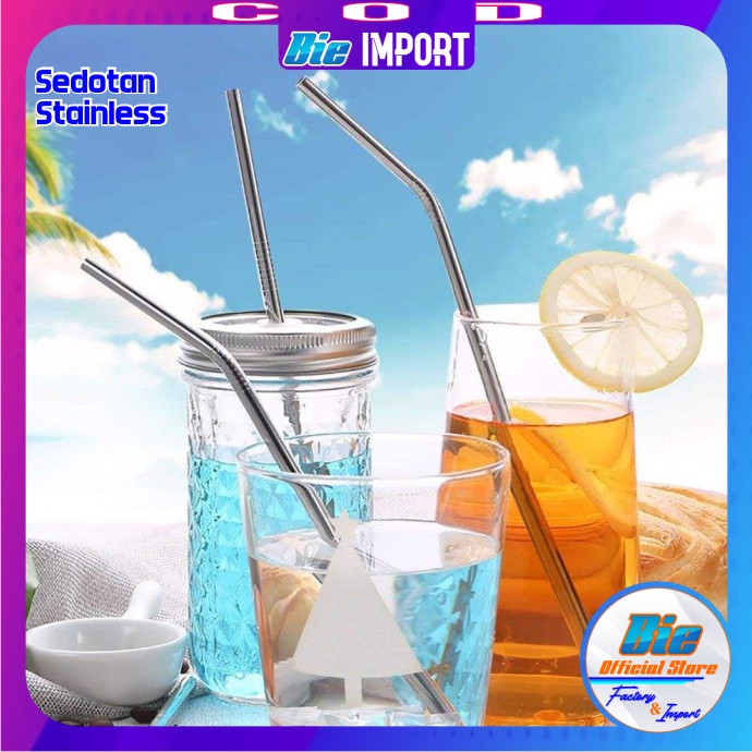 Sedotan Stainless Steel Premium Impor Best Seller