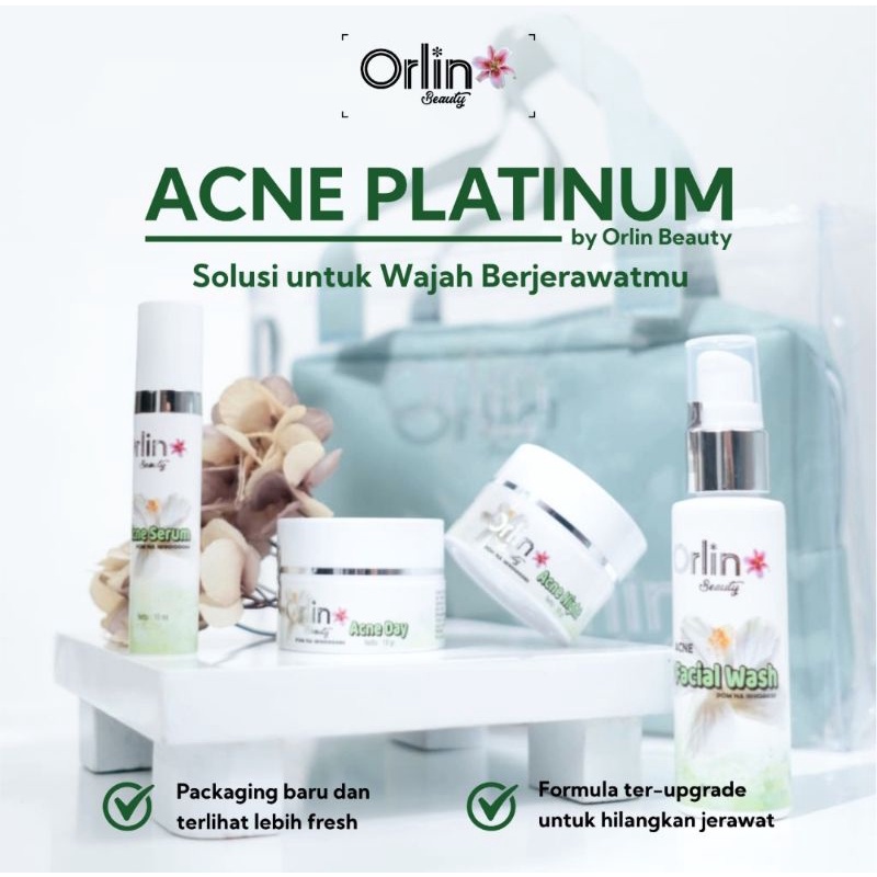 PAKET JERAWAT/ACNE PLATINUM GLOWING/CREAM BOPENG/BONUS BOX MAKE UP 