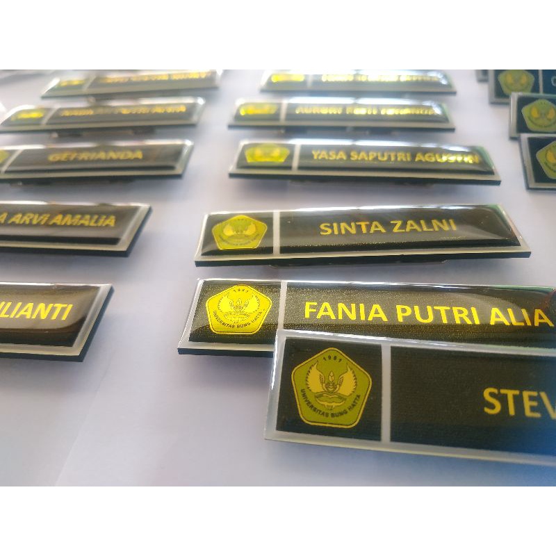 

Papan Nama Dada Resin, Magnet/Peniti Murah Berkualitas TANPA MINIMAL ORDER