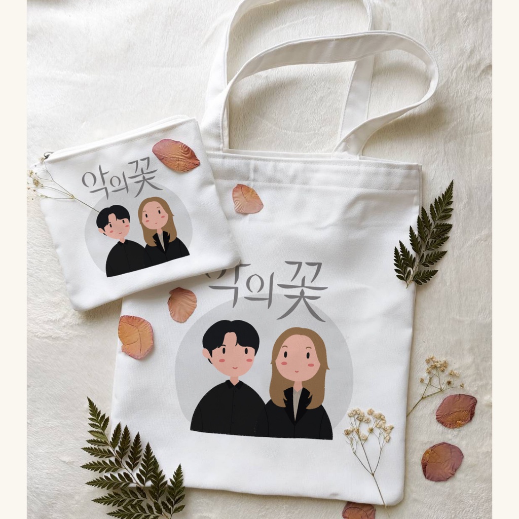 FLOWER OF EVIL TOTE BAG + PENCIL CASE DRAMA KOREA / DRAKOR KIT / DRAMA KOREA FANKIT / DRAKOR