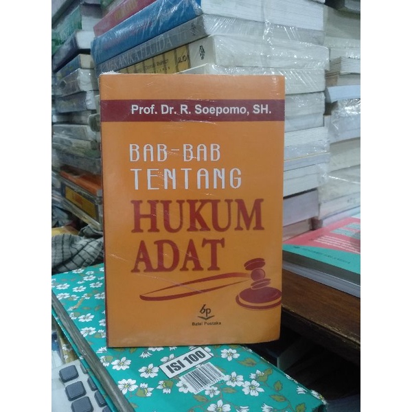 Jual Buku Bab Bab Tentang Hukum Adat Soepomo Shopee Indonesia