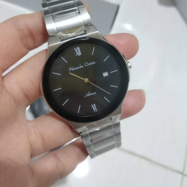 jam tangan pria Alexandre Christie AC 8612 silver  black