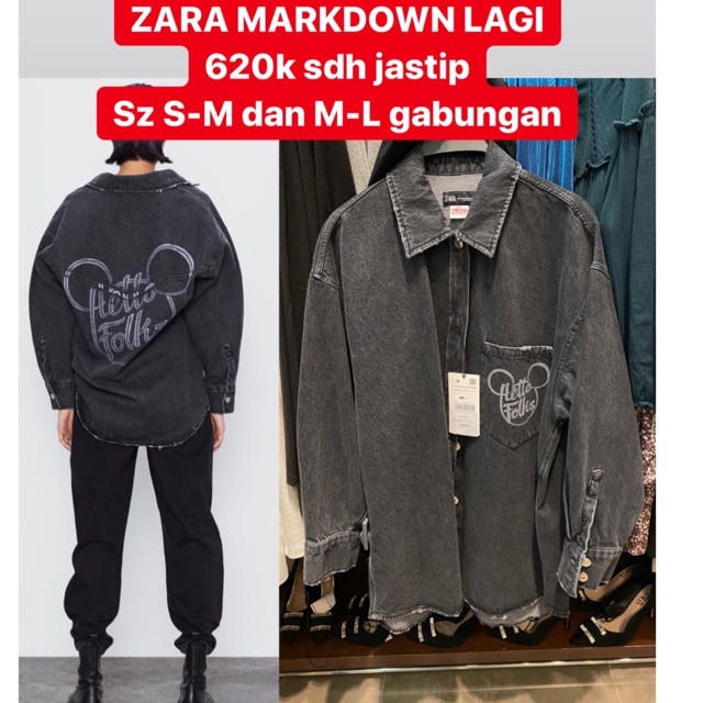 zara mickey denim jacket