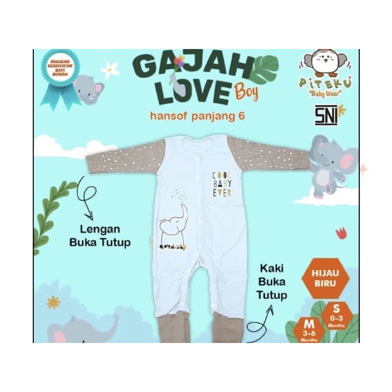 Piteku sleepsuit gajah